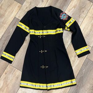 Black and Yellow Women's Sexy Firefighter Costume